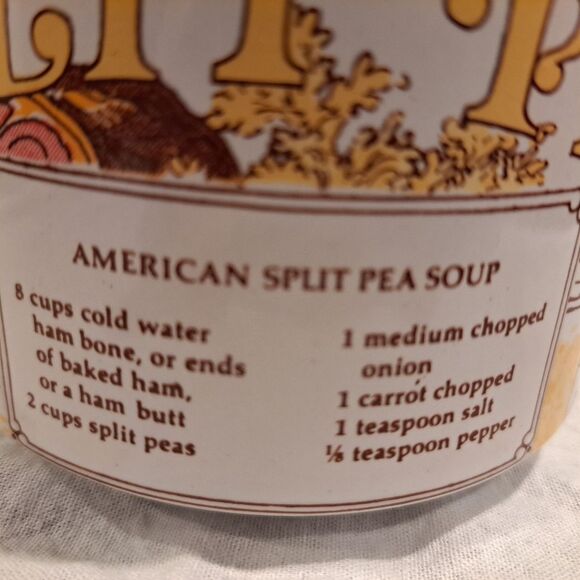 Vintage Split Pea Soup mug cup bowl with Split Pea Soup recipe - Picture 4 of 7